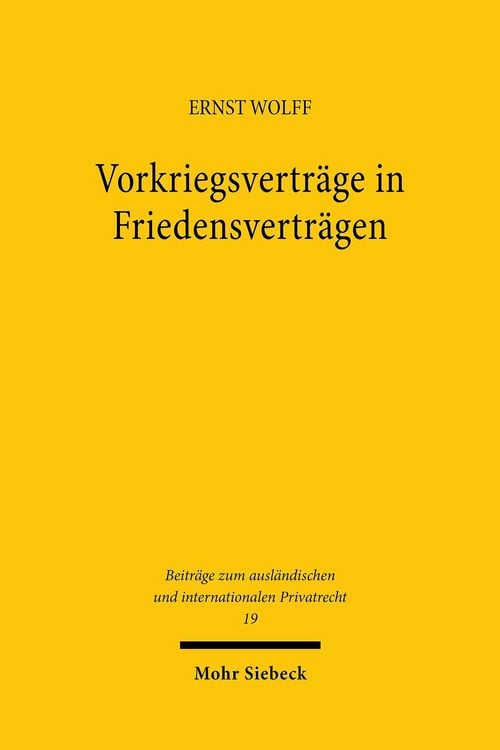 Produktbild: Vorkriegsvertr&auml;ge in Friedensvertr&auml;gen