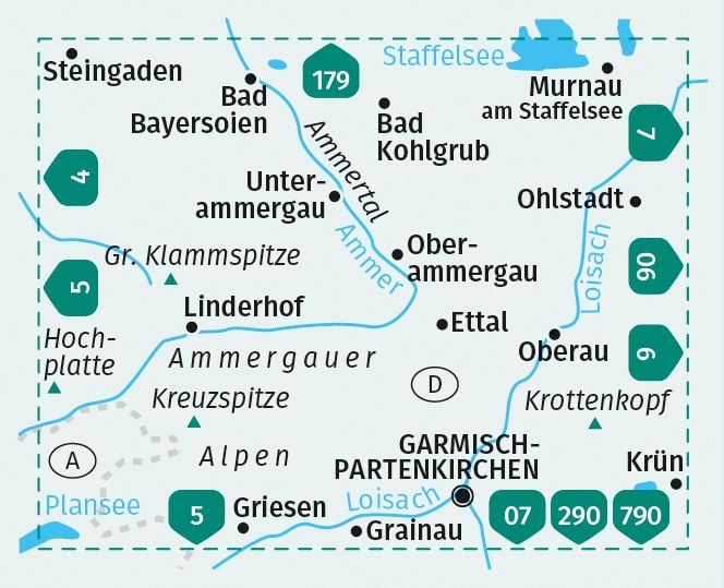 Produktbild: KOMPASS Wanderkarte 05 Oberammergau und Ammertal 1:35.000