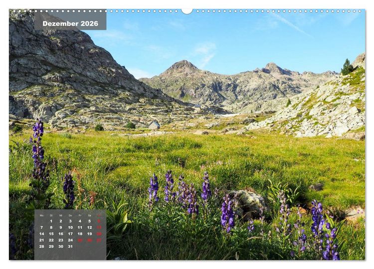 Produktbild: Die wilden Pyren&auml;en (Wandkalender 2026 DIN A2 quer), CALVENDO Monatskalender
