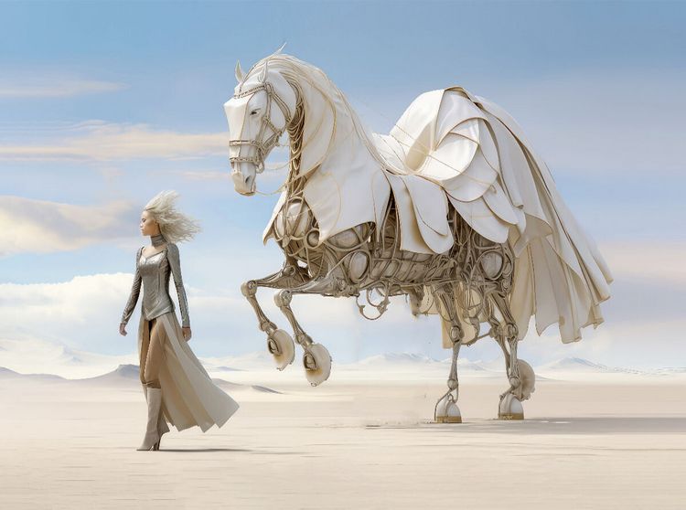 Produktbild: CALVENDO Puzzle Surrealismus trifft Pferdefans | 2000 Teile Lege-Gr&ouml;&szlig;e 90x67cm Foto-Puzzle f&uuml;r gl&uuml;ckliche Stunden