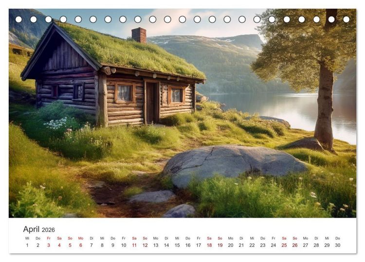 Produktbild: Zuhause in der Wildnis (Tischkalender 2026 DIN A5 quer), CALVENDO Monatskalender