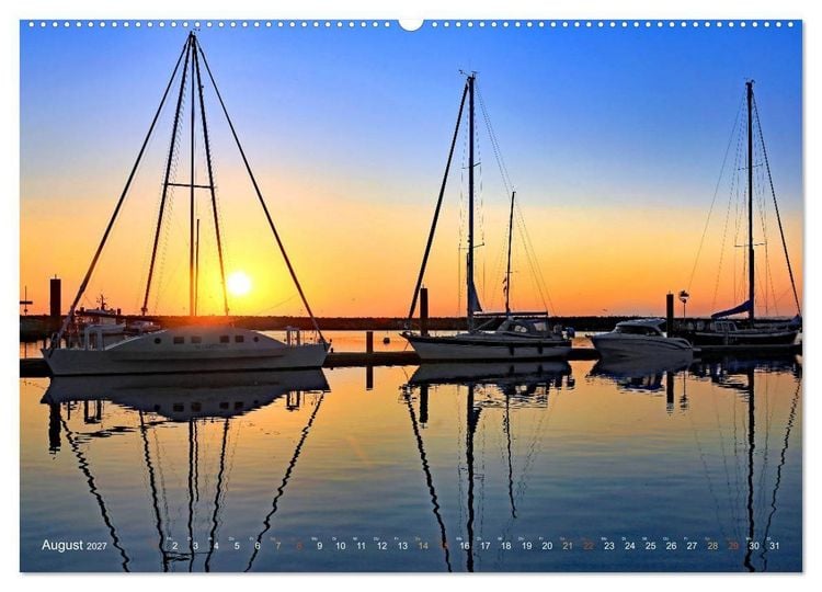 Produktbild: YACHTH&Auml;FEN AN DER OSTSEE (Wandkalender 2027 DIN A2 quer), CALVENDO Monatskalender