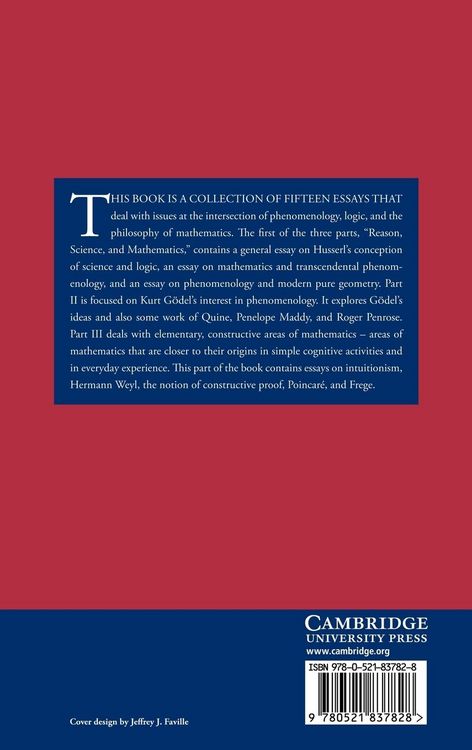 Produktbild: Phenomenology, Logic, and the Philosophy of Mathematics