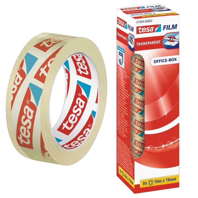 Produktbild: TESA&reg; Klebeband Film transparent, 19 mm x 10 m 8 Rollen