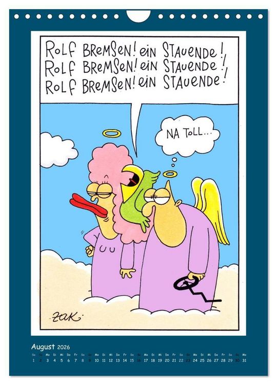 Produktbild: Na Toll! Comics von Martin Zak (Wandkalender 2026 DIN A4 hoch), CALVENDO Monatskalender