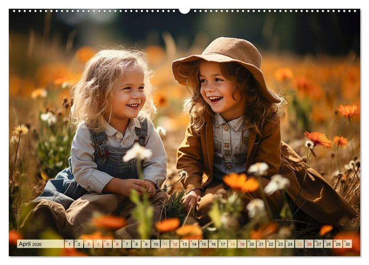 Produktbild: Kinder Lachen (Wandkalender 2026 DIN A2 quer), CALVENDO Monatskalender