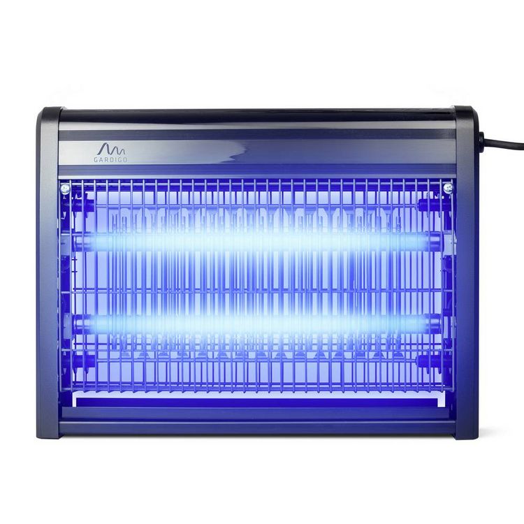 Produktbild: Gardigo 62408INT UV-Insektenf&auml;nger Stromgitter, UV-Licht 9 W (B x H x T) 33.6 x 25.4 x 7.3 cm Schwarz 1 St.
