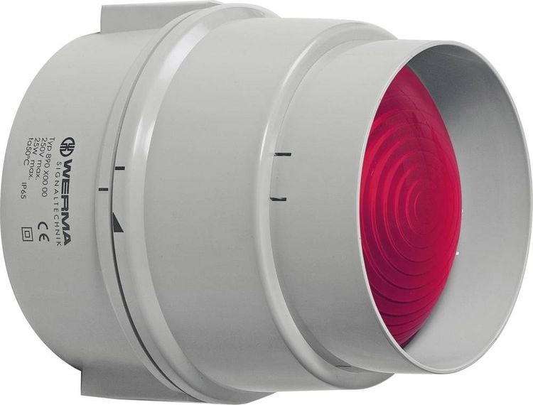 Produktbild: Werma Signaltechnik Signalleuchte 890.100.00 890.100.00 Rot Dauerlicht 12 V/AC, 12 V/DC, 24 V/AC, 24 V/DC, 48 V/AC, 48 V/DC, 110 V/AC, 230 V/AC