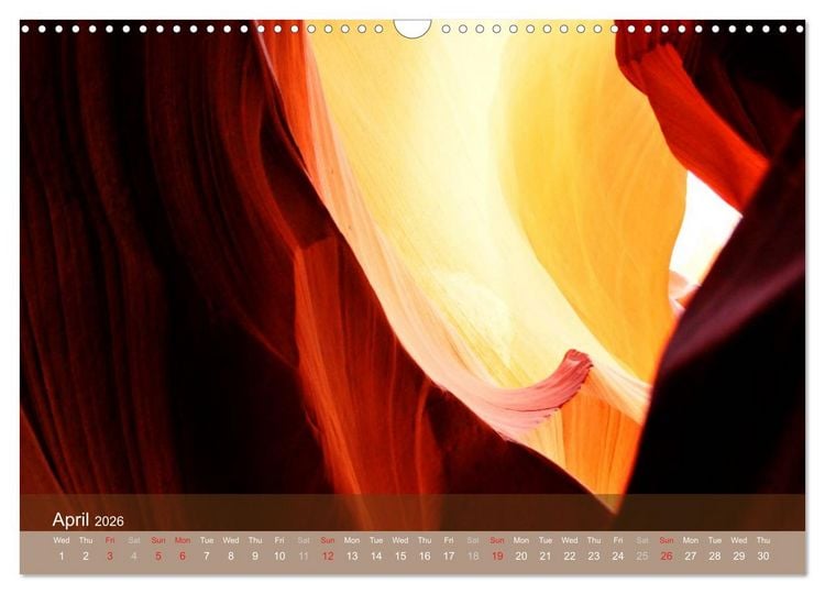 Produktbild: Lights and Colours of the Antelope Canyon (Wall Calendar 2026 DIN A3 landscape), CALVENDO 12 Month Wall Calendar