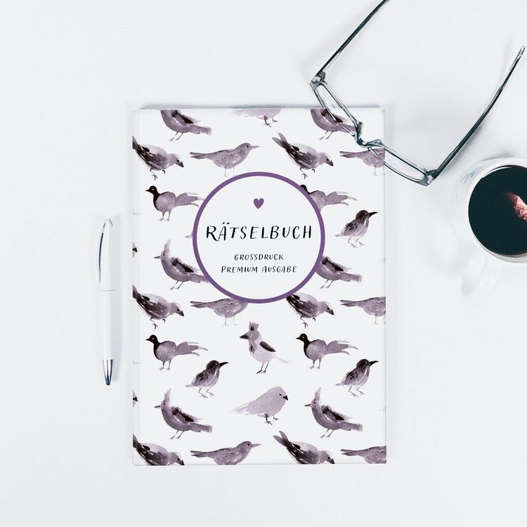 Produktbild: Deluxe R&auml;tselbuch/R&auml;tselblock mit extra gro&szlig;em Druck f&uuml;r Erwachsene und Senioren in DIN A4.