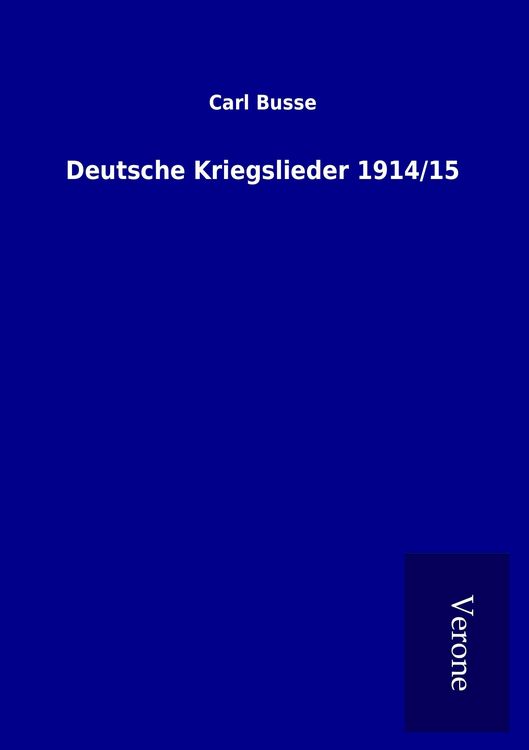 Produktbild: Deutsche Kriegslieder 1914/15