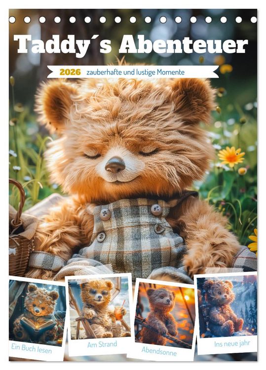Produktbild: Taddy&acute;s Abenteuer (Tischkalender 2026 DIN A5 hoch), CALVENDO Monatskalender