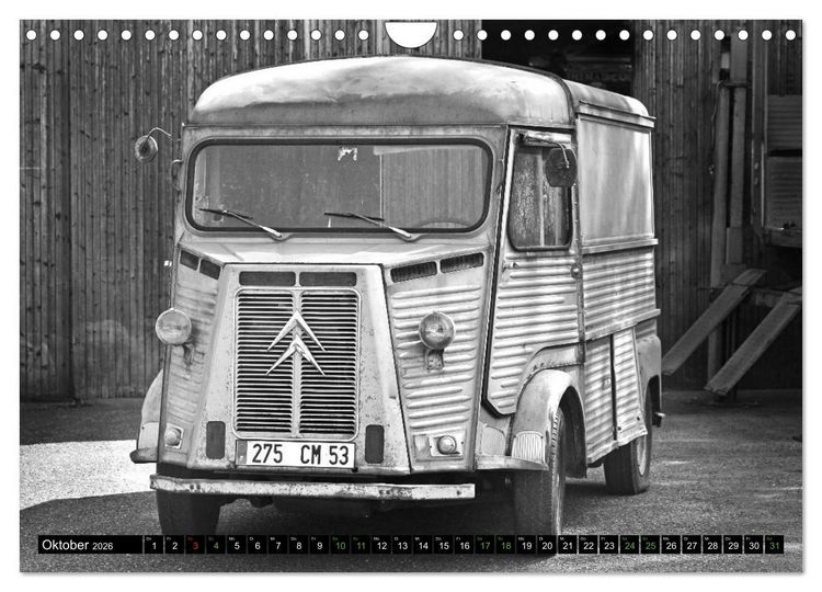 Produktbild: Citro&euml;n HY eine Legende in Schwarzwei&szlig; (Wandkalender 2026 DIN A4 quer), CALVENDO Monatskalender
