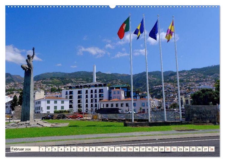 Produktbild: Funchal - Die Hauptstadt von Madeira (hochwertiger Premium Wandkalender 2026 DIN A2 quer), Kunstdruck in Hochglanz