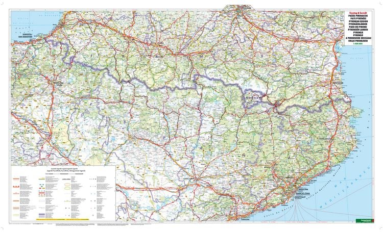 Produktbild: freytag & berndt Stra&szlig;enkarte Pyren&auml;en, Frankreich - Spanien - Andorra 1:400.000