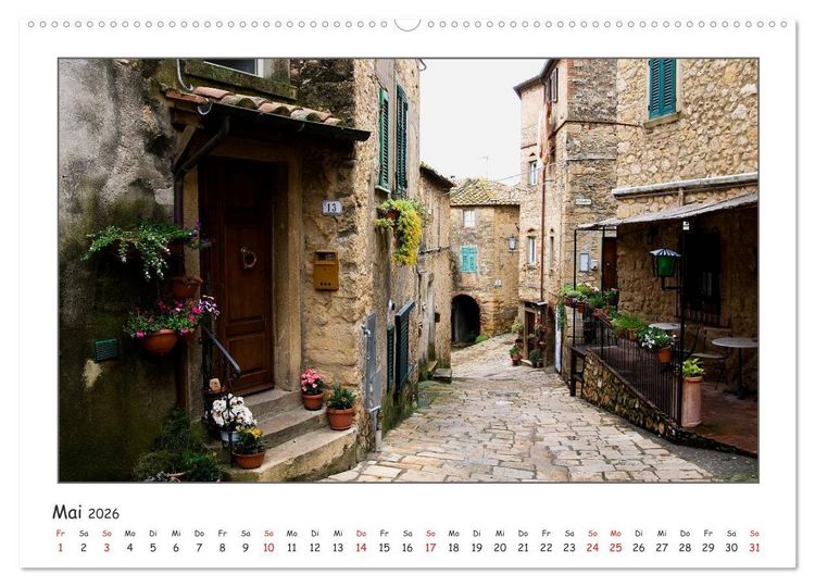 Produktbild: Toskana-Impressionen (hochwertiger Premium Wandkalender 2026 DIN A2 quer), Kunstdruck in Hochglanz