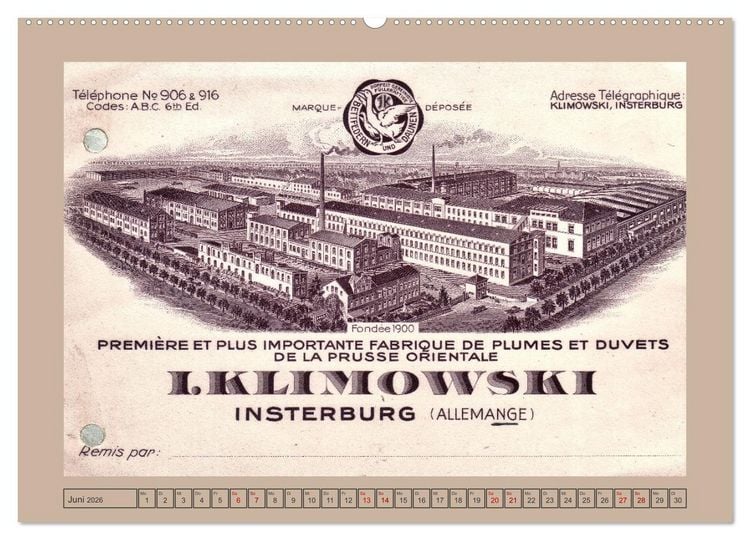 Produktbild: Gruss aus Insterburg - Historische Stadtansichten (hochwertiger Premium Wandkalender 2026 DIN A2 quer), Kunstdruck in Hochglanz