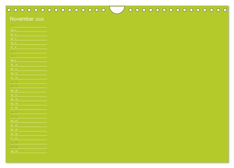 Produktbild: Bastel-Geburtstagskalender gr&uuml;n / Geburtstagskalender (Wandkalender 2026 DIN A4 quer), CALVENDO Monatskalender