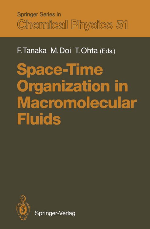 Produktbild: Space-Time Organization in Macromolecular Fluids