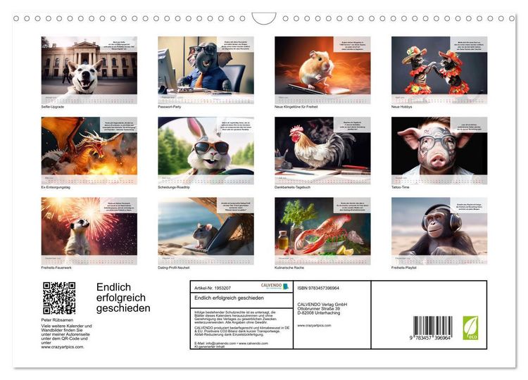 Produktbild: Endlich erfolgreich geschieden (Wandkalender 2026 DIN A3 quer), CALVENDO Monatskalender