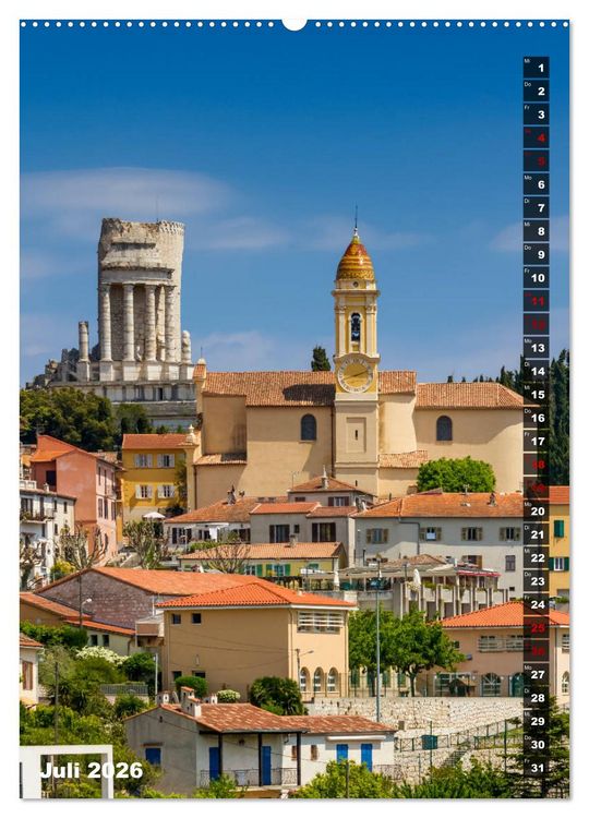Produktbild: C&Ocirc;TE D&rsquo;AZUR Idyllische Orte (hochwertiger Premium Wandkalender 2026 DIN A2 hoch), Kunstdruck in Hochglanz