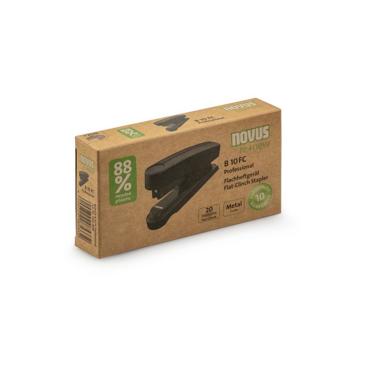 Produktbild: Novus Office NOVUS B10 FC PRO re+new schwarz 020-1958 Flachheftger&auml;t Schwarz