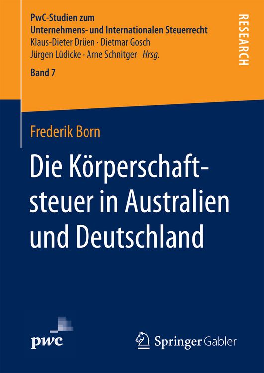 Produktbild: Die K&ouml;rperschaftsteuer in Australien und Deutschland