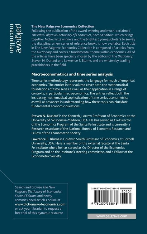 Produktbild: Macroeconometrics and Time Series Analysis