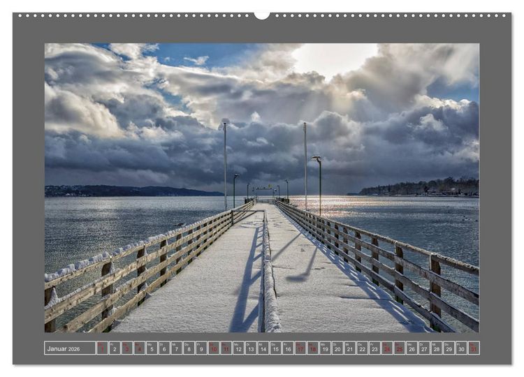 Produktbild: Impressionen vom Starnberger See II (hochwertiger Premium Wandkalender 2026 DIN A2 quer), Kunstdruck in Hochglanz