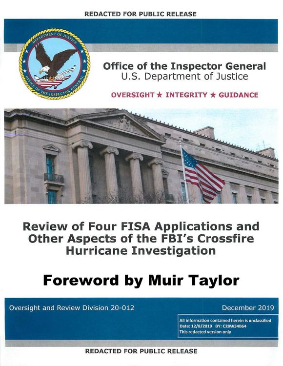 Produktbild: Inspector General Horowitz's Report on the Review of FISA Applications