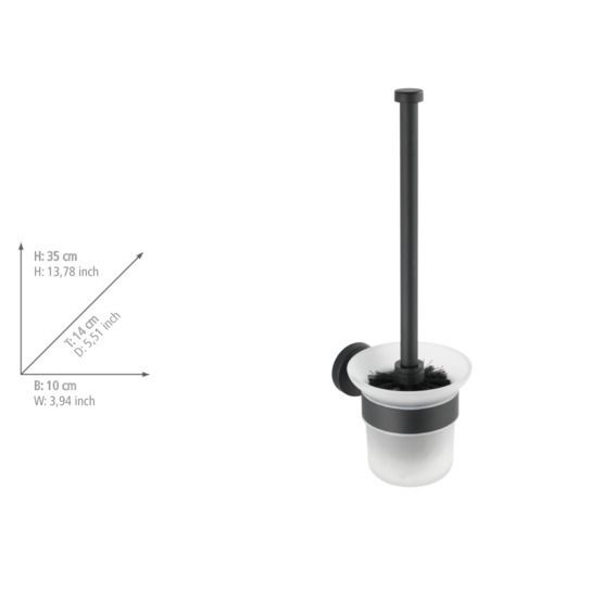 Produktbild: WC-Garnitur Mod. Bosio offen Edelstahl Black matt, rostfrei