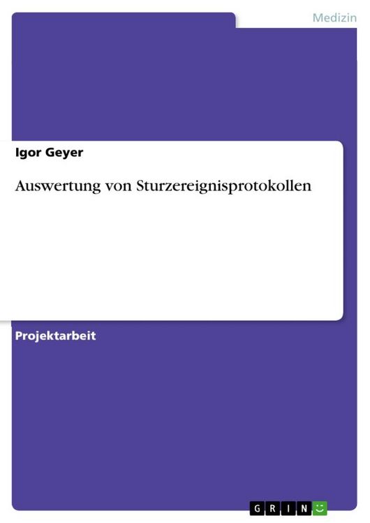 Produktbild: Auswertung von Sturzereignisprotokollen
