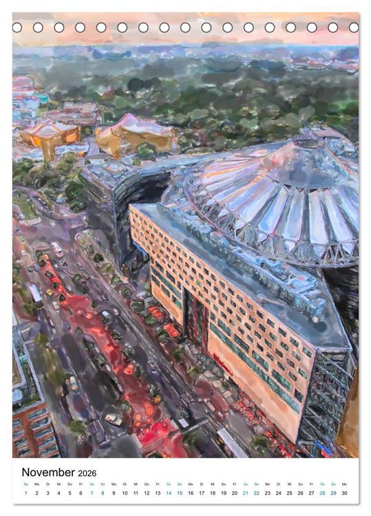 Produktbild: Berlin - Einmal Aquarelle mit Currywurst! (Tischkalender 2026 DIN A5 hoch), CALVENDO Monatskalender
