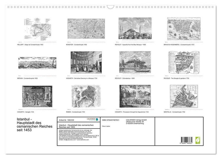 Produktbild: Istanbul - Hauptstadt des osmanischen Reiches seit 1453 (Wandkalender 2026 DIN A2 quer), CALVENDO Monatskalender