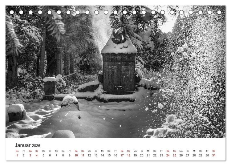 Produktbild: Wachgek&uuml;sst - Vom Zauber der Vergangenheit - S&uuml;dwestkirchhof Stahnsdorf (Tischkalender 2026 DIN A5 quer), CALVENDO Monatskalender