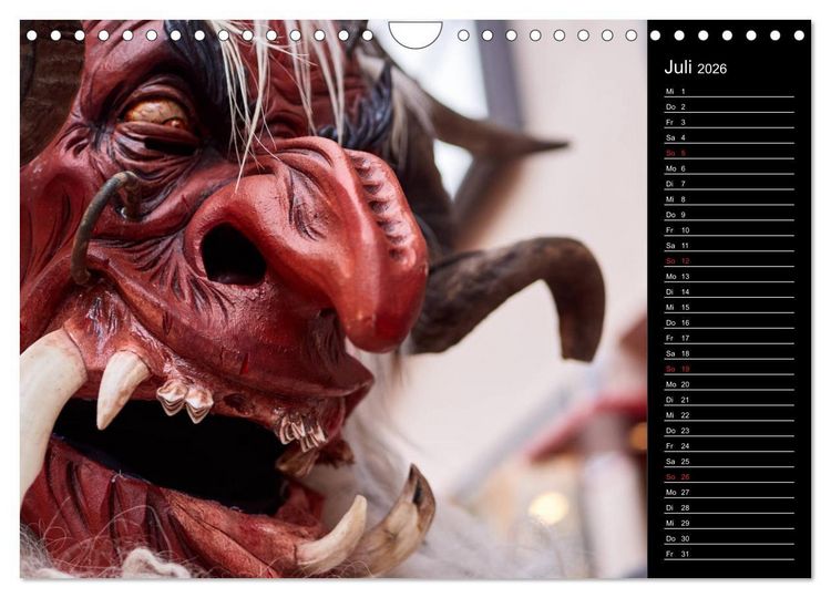 Produktbild: Krampus Kalender 2026 (Wandkalender 2026 DIN A4 quer), CALVENDO Monatskalender