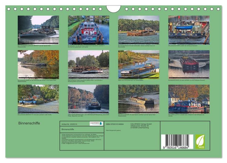 Produktbild: Binnenschiffe (Wandkalender 2026 DIN A4 quer), CALVENDO Monatskalender