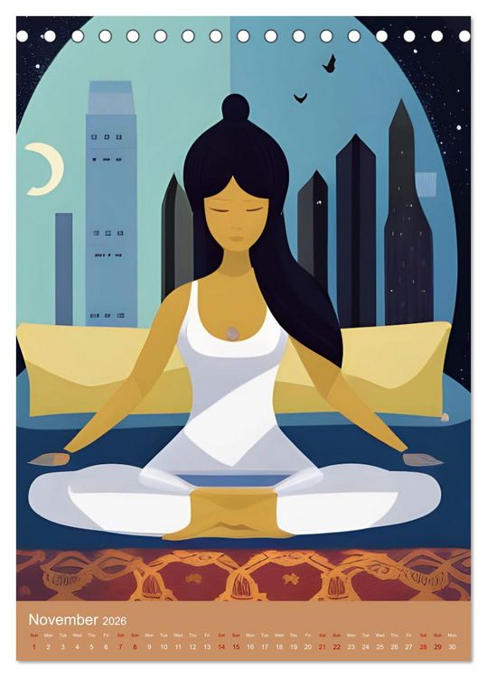 Produktbild: Meditation Unites (Desk Calendar 2026 DIN A5 portrait), CALVENDO 12 Month DeskCalendar