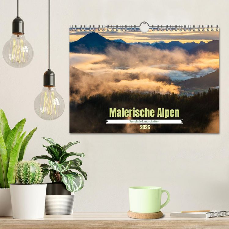 Produktbild: Malerische Alpen - Fesselnde Landschaften (Wandkalender 2026 DIN A4 quer), CALVENDO Monatskalender