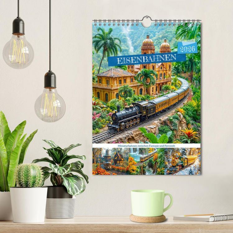 Produktbild: Eisenbahnen - Miniaturbahnen zwischen Fantasie und Fernweh (Wandkalender 2026 DIN A4 hoch), CALVENDO Monatskalender