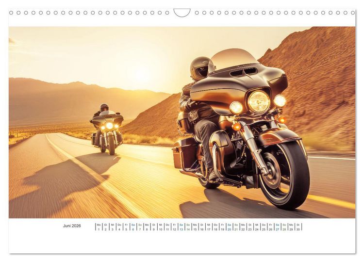 Produktbild: Biker in unendlicher Weite (Wandkalender 2026 DIN A3 quer), CALVENDO Monatskalender