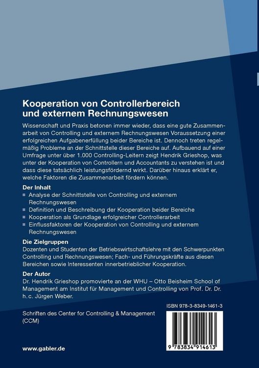 Produktbild: Kooperation von Controllerbereich und externem Rechnungswesen