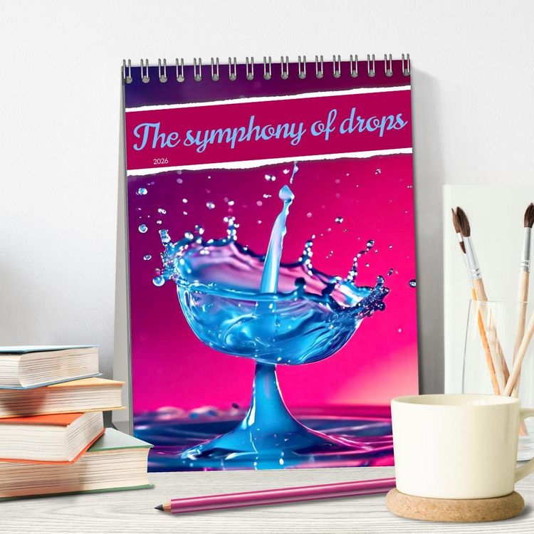 Produktbild: The symphony of drops (Desk Calendar 2026 DIN A5 portrait), CALVENDO 12 Month DeskCalendar