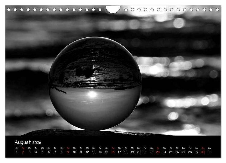 Produktbild: R&uuml;gen in schwarz-wei&szlig; (Wandkalender 2026 DIN A4 quer), CALVENDO Monatskalender