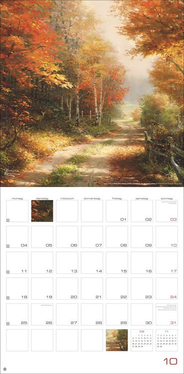 Produktbild: Thomas Kinkade: Land of Light Broschurkalender 2027