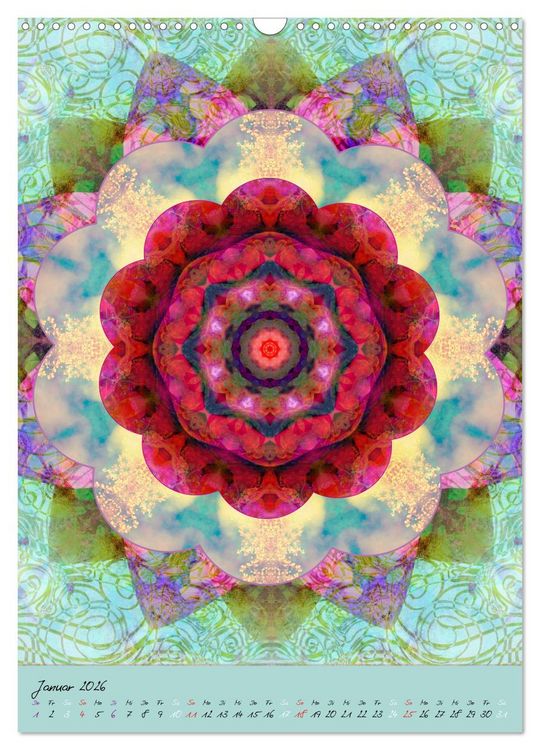 Produktbild: FLORALE MANDALAS (Wandkalender 2026 DIN A3 hoch), CALVENDO Monatskalender