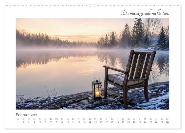Produktbild: Dort, wo es leiser wird - Zw&ouml;lf Orte zum Ankommen, Durchatmen und Verweilen (Wandkalender 2027 DIN A2 quer), CALVENDO Monatskalender