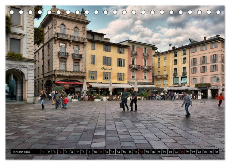 Produktbild: Lugano - Perle im Tessin (Tischkalender 2026 DIN A5 quer), CALVENDO Monatskalender