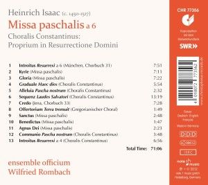 Produktbild: Isaac: Missa Paschalis a 6,