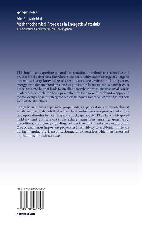 Produktbild: Mechanochemical Processes in Energetic Materials